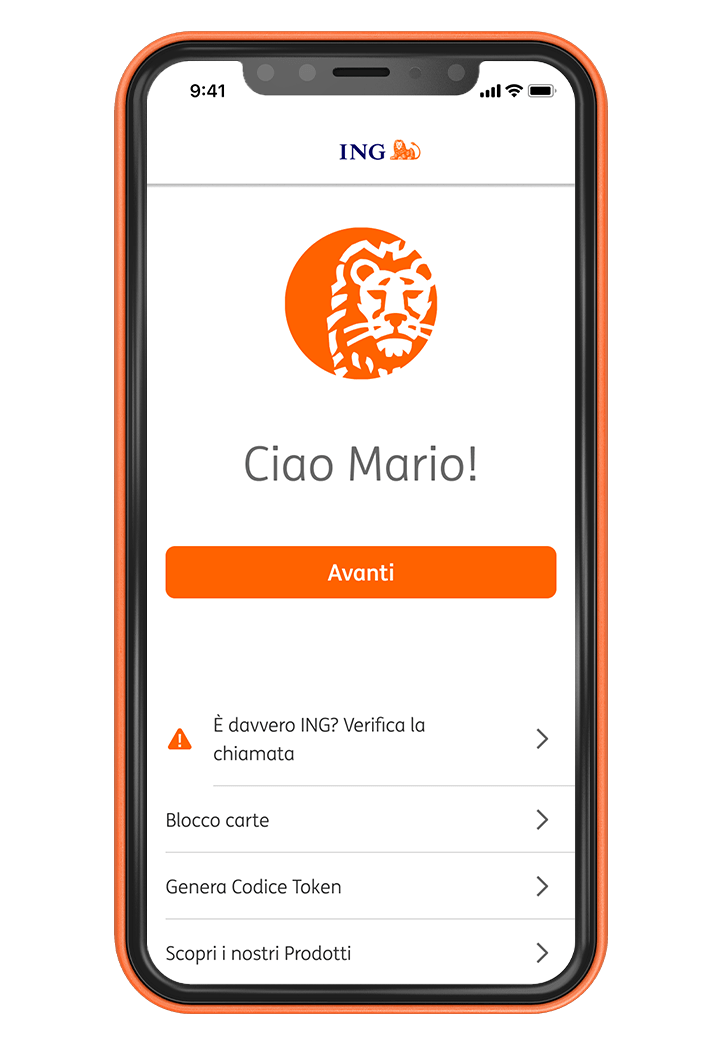 E' davvero ING - first screenshot of in App feature